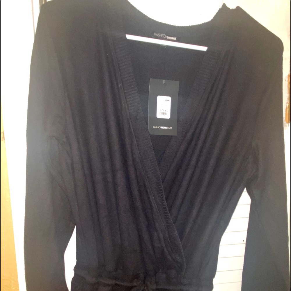 Black knit Fashion Nova romper